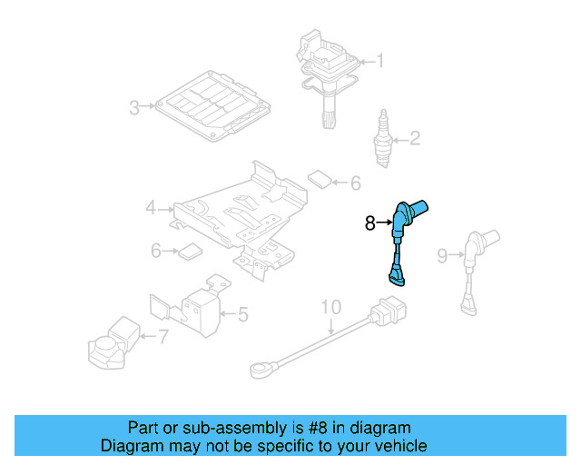 Engine Camshaft Position Sensor 07L-905-163-C - View 45