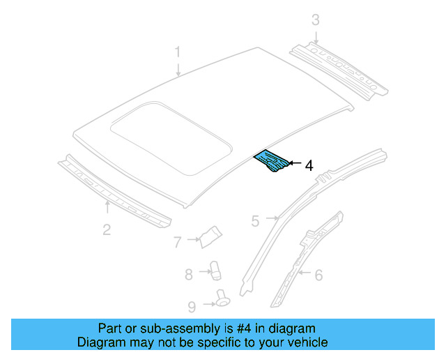 Roof Bow 1J0-817-117-A - View 11