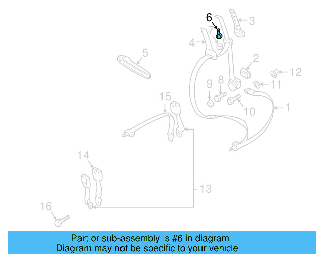 Seat Belt Assembly Bolt N-989-115-03 - View 9