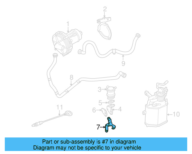 Secondary Air Injection Control Valve Bracket 06A-971-845-E - View 4