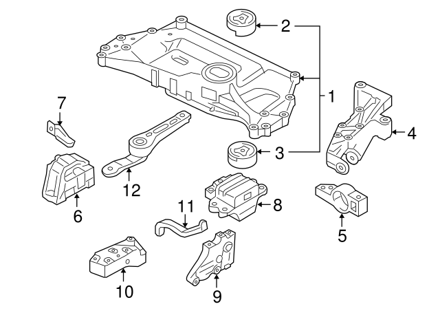 Rear Support 1K0-199-855-BJ - View 74
