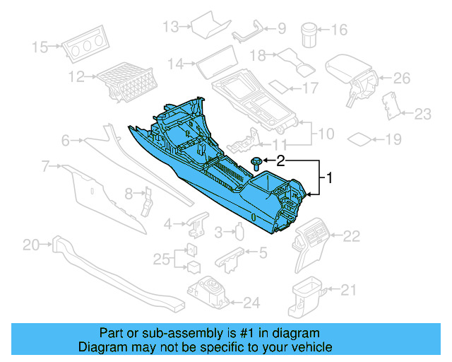 Center Console 5G1-863-241-BL-82V