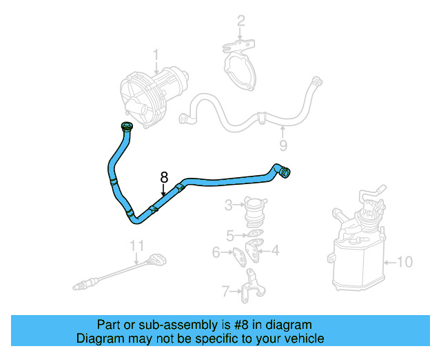 Secondary Air Injection Pump Hose 06A-131-372