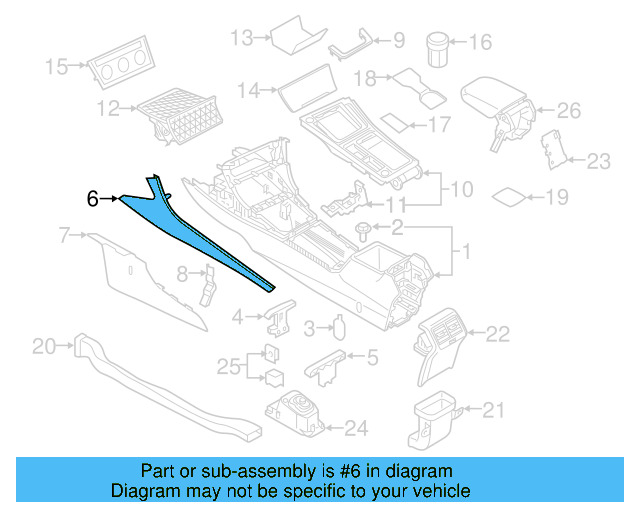 Upper Trim Panel 5G1-898-589-LX1 - View 2