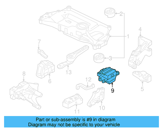 Mount 1K0-199-555-Q - View 9