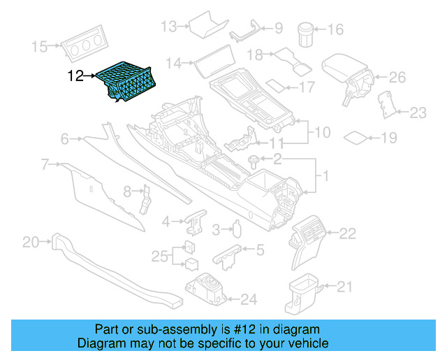 Storage Tray 5G1-863-391-F-82V - View 14