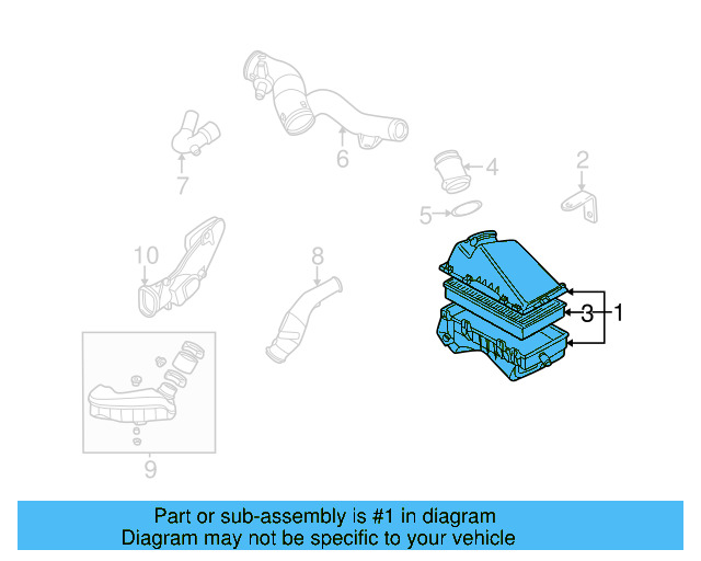 Air Cleaner Assembly 1C0-129-607-D - View 4