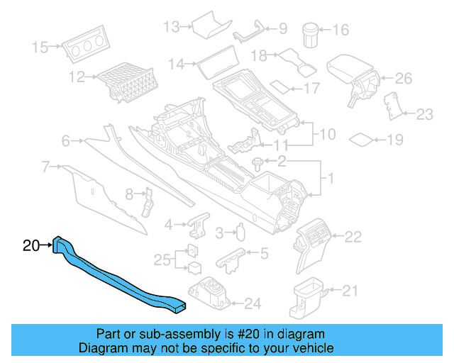 Center Duct 5G0-864-253-C - View 6