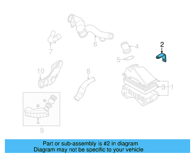 Air Cleaner Assembly Bracket 1C0-129-704-B