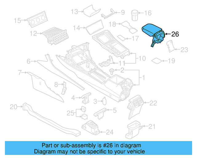 Armrest 5G0-864-207-E-CMR - View 3