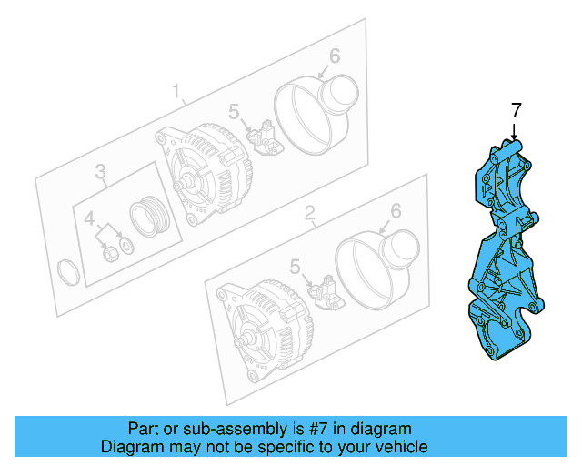 Alternator Bracket 022-260-087-F - View 12