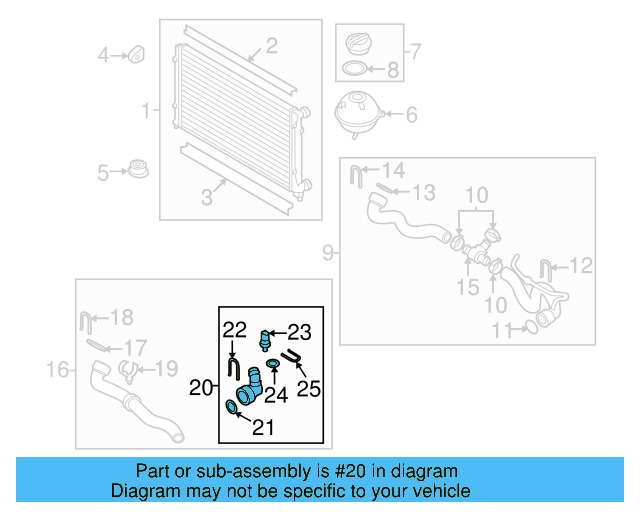 Lower Coupling 3C0-122-291-C - View 14