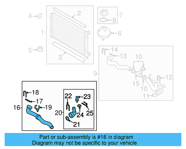Lower Hose 3C0-122-051-CD - View 6
