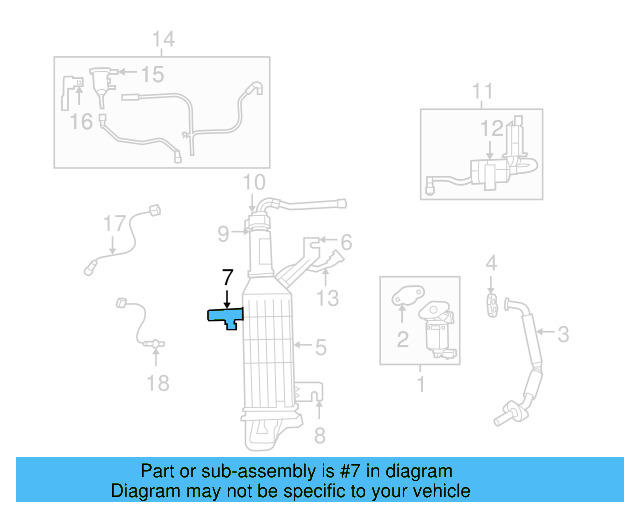 Vapor Canister Center Bracket 7B0201827A - View 9