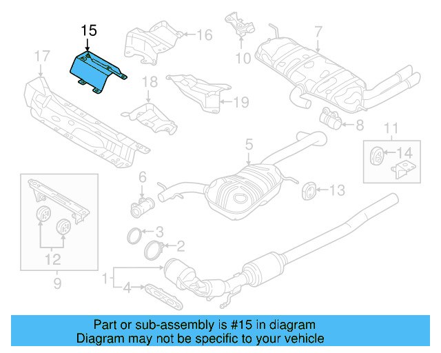 Exhaust Heat Shield 5K0-825-635 - View 32