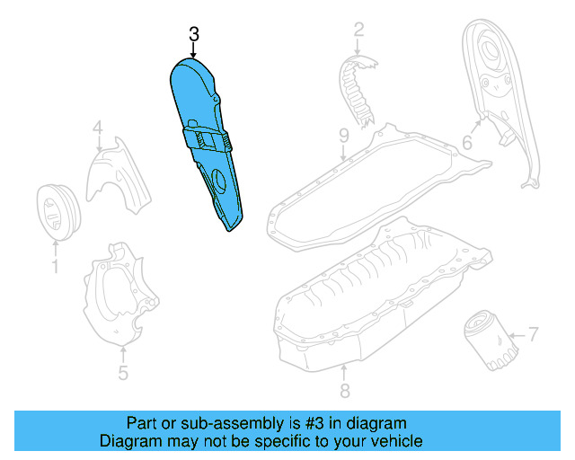 Outer Timing Cover 023-109-107-B - View 2