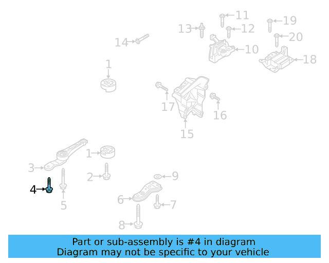 Rear Support Mount Bolt N-107-847-01 - View 28