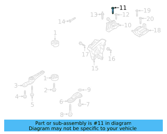Motor Mount Mount Bolt N-105-524-04 - View 55