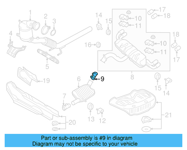 Muffler & Pipe Clamp 1K0-253-141-AA - View 4