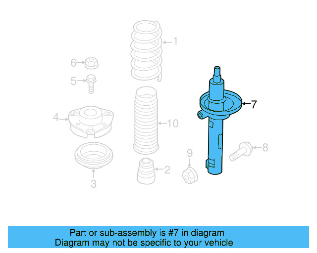 Strut 5C0-413-031-BN - View 4