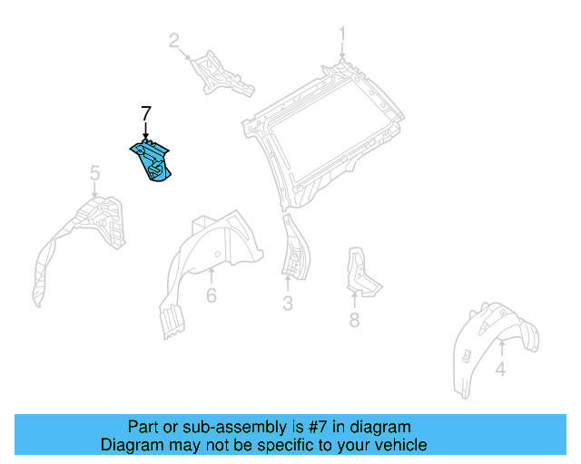 Wheelhouse Brace 3B0-804-479-D - View 7