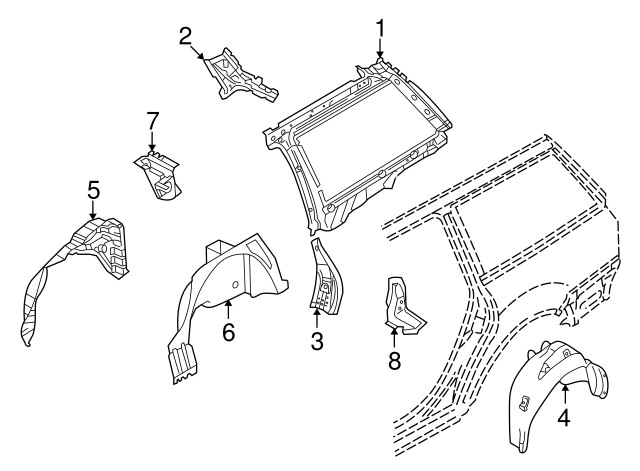 Outer Wheelhouse 3B9-803-435-A - View 6