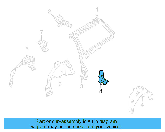 Wheelhouse Brace 3B0-804-479-D - View 8
