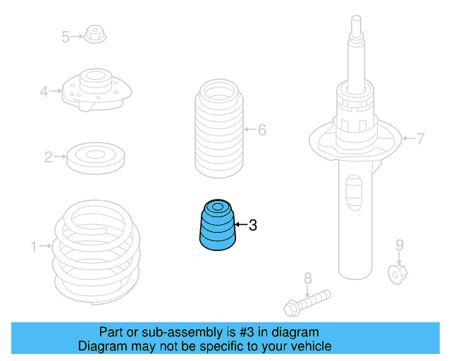 Suspension Strut Bumper 1K0-412-303-B - View 12