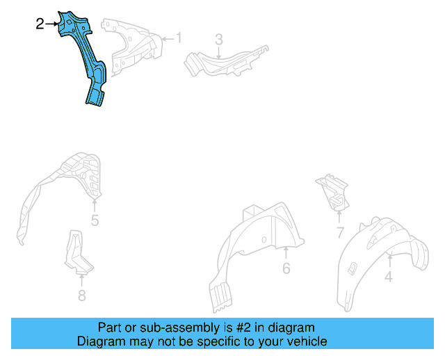 Inner Panel Reinforcement 3B5-809-261-C - View 6