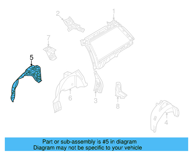 Outer Wheelhouse 3B9-803-435-A - View 11