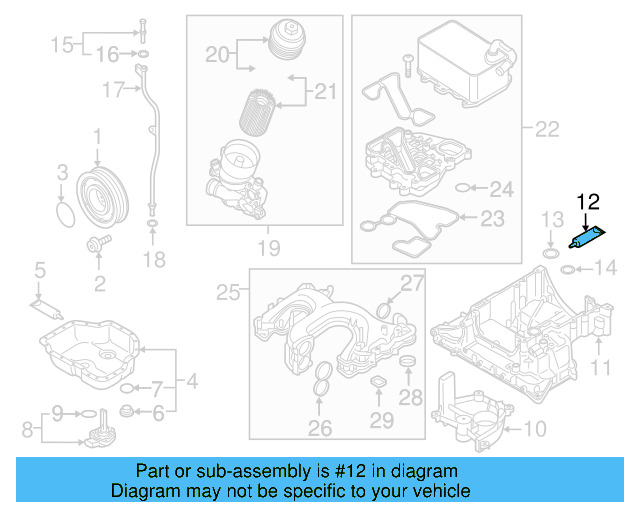 Upper Oil Pan Seal 059-103-609-R - View 10