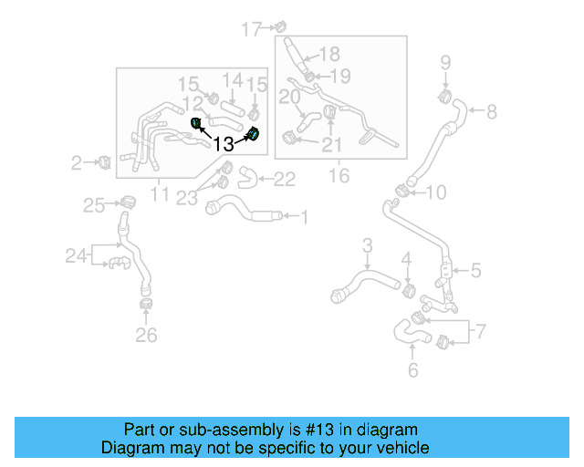 Reservoir Hose Clamp N-906-869-02 - View 109