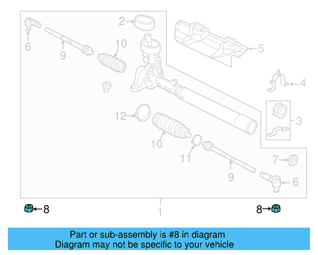 Outer Tie Rod Lock Nut N-909-429-02 - View 42