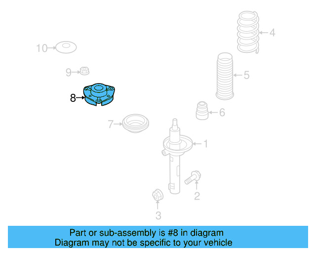Strut Mount 1K0-412-331-B - View 13