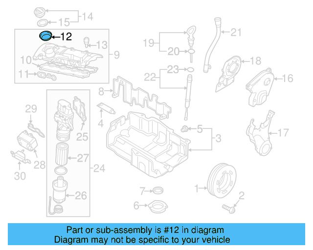 Valve Cover O 06F-133-287 - View 16