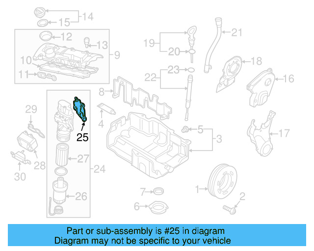 Engine Oil Filter Adapter Gasket 06F-115-441-B - View 8