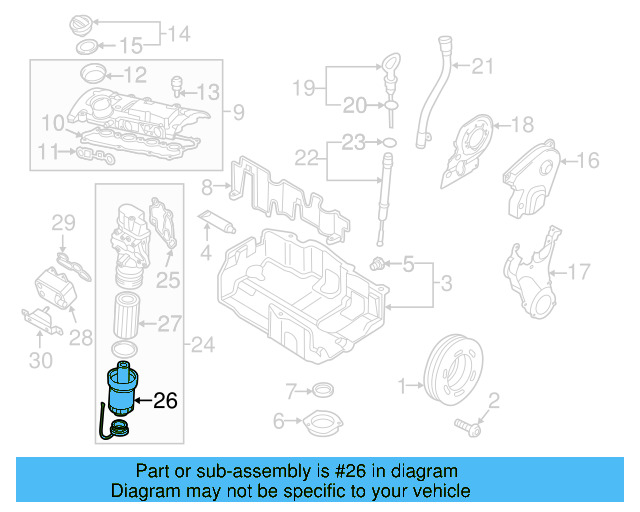 Oil Filter Housing 06D-115-408-B - View 26