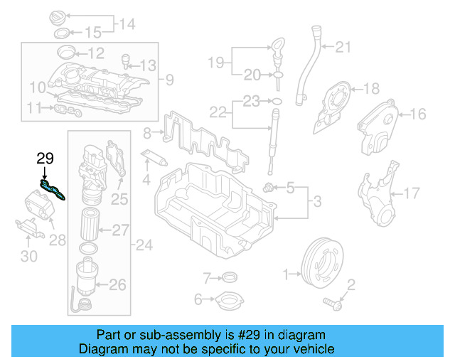 Oil Cooler Gasket 06D-117-070 - View 25