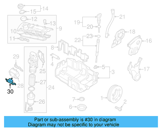 Oil Cooler Retainer 06D-121-521-C - View 10