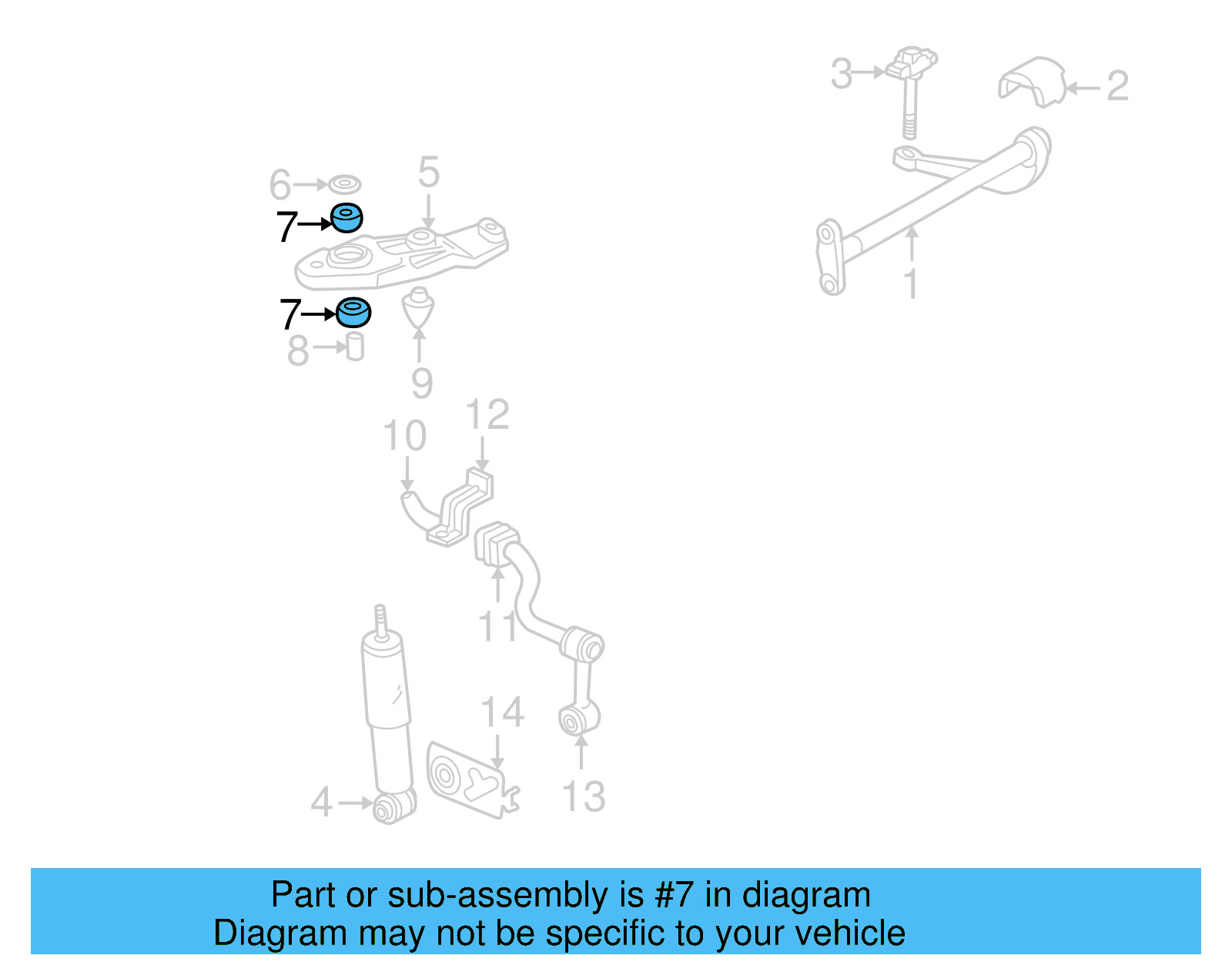 Stabilizer Link Bushing 411-513-121 - View 5