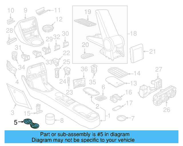 Console Mat 5C6-863-301-A-82V - View 4