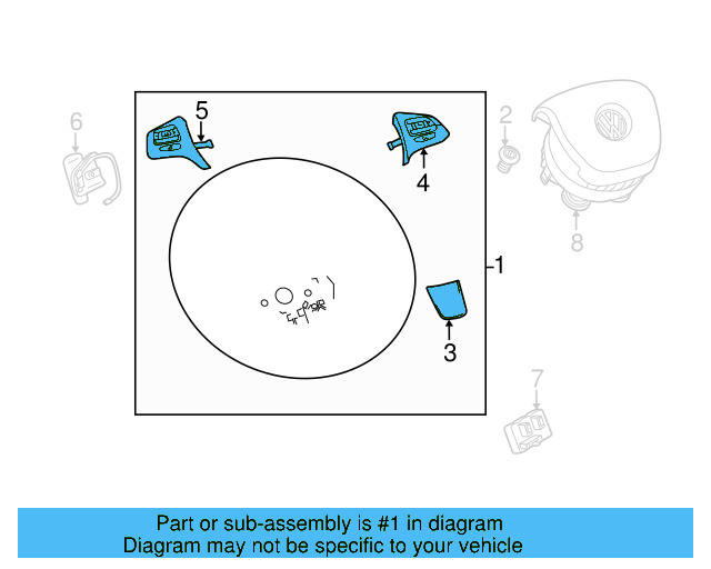 Steering Wheel 7P6-419-091-NGB - View 6