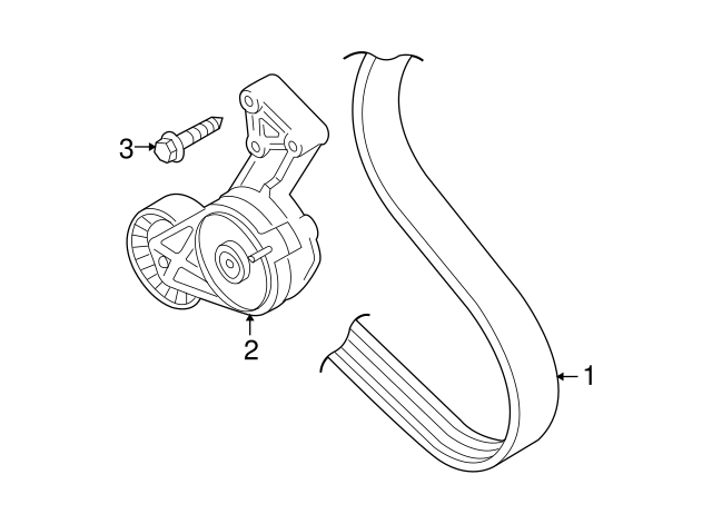 Accessory Drive Belt Tensioner Assembly 38109315AE