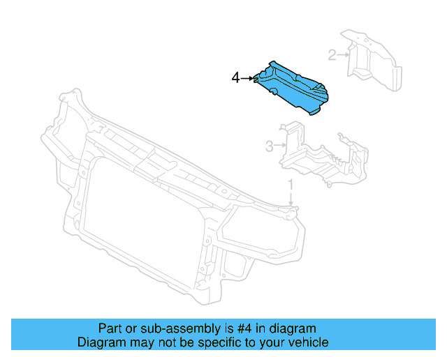 Radiator Support Air Deflector 1J0-805-971-B41 - View 24
