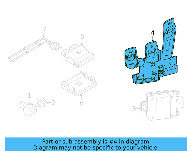 Blind Spot Radar Mount Bracket 11A-907-455
