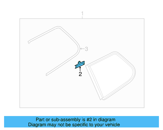Quarter Panel Glass Clip 3C9-853-910 - View 8