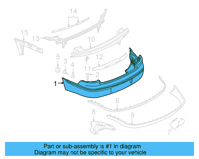 Bumper Cover (Unpainted) 3d5807417agru - View 2