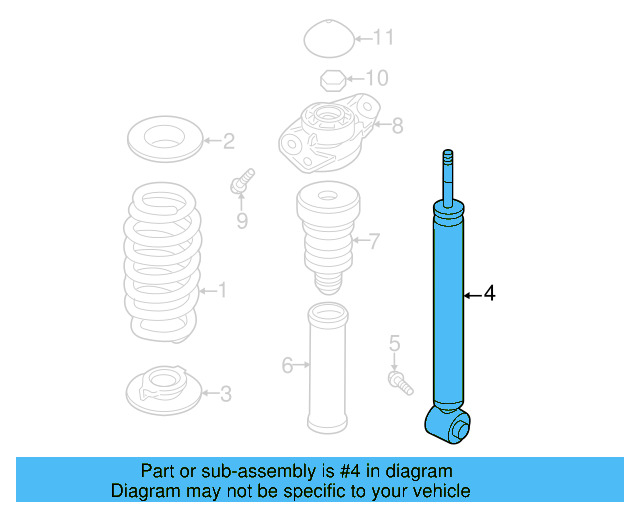 Suspension Shock Absorber 5C0-513-029-AE