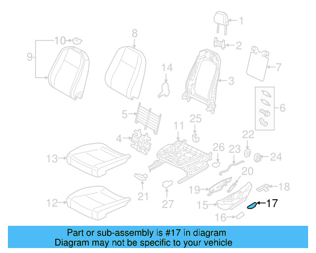 Recline Handle 3CN-881-605-82V - View 10