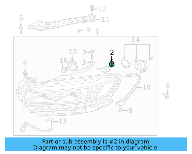 Headlamp Assembly Link Bolt WHT-003-214 - View 19